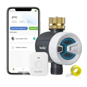 RAINPOINT WiFi Water Timer, Brass Inlet Smart Hose Faucet Timer, Automatic Irrigation System Controller for Yard Watering, APP Control via 2.4Ghz WiFi and Bluetooth (V2, 2025 Release)