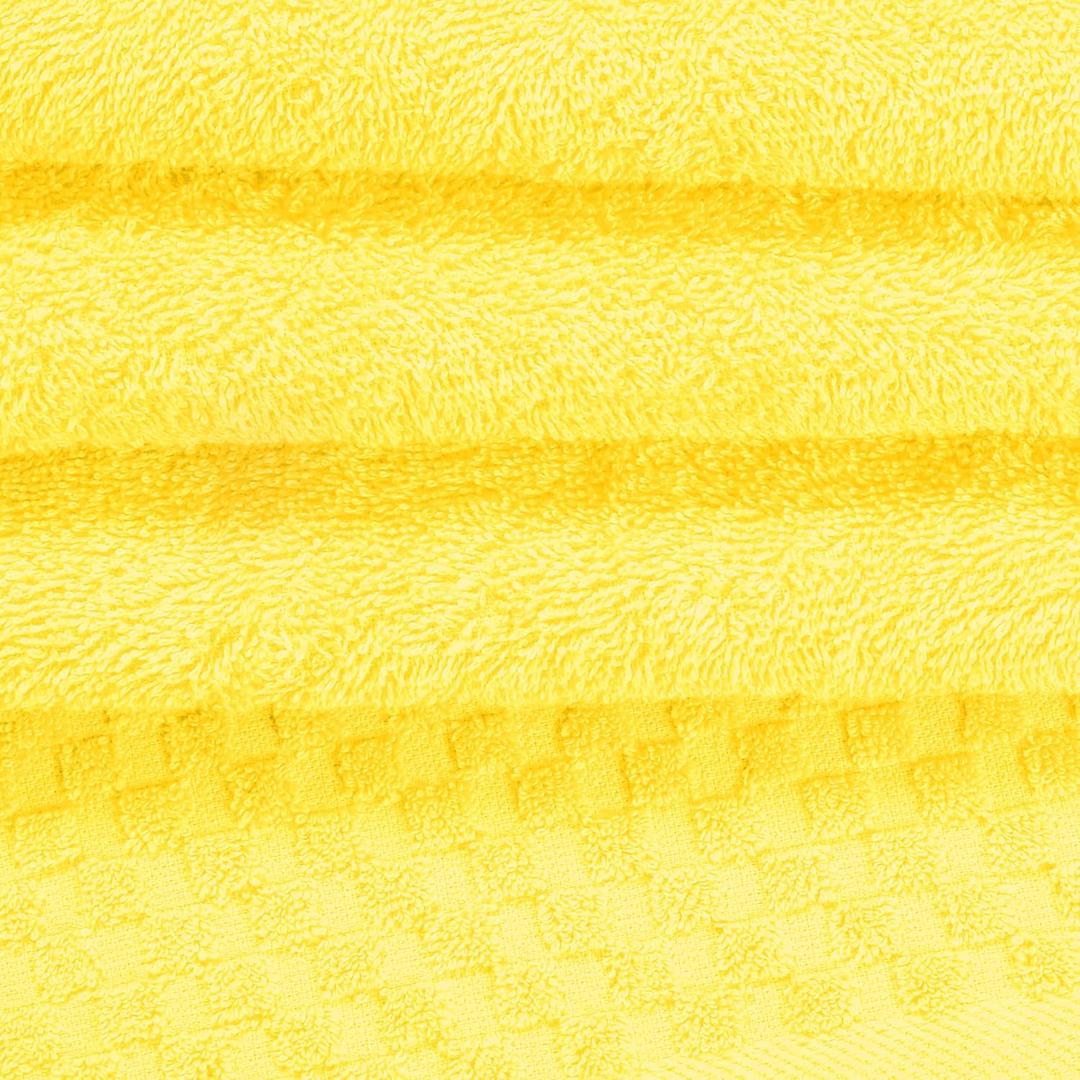 Ultra Soft 3 Pack Cotton Towel Set, Contains a Bath Towels 28x55 inch, a Hand Towels 16x24 inch & a Wash Coths 12x12 inch, Ideal Everyday use, Compact & Lightweight - Yellow