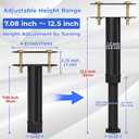 Wlrrcwdttc 6 Pcs Adjustable Height Bed Support Legs 7.08-12.5 inch with Locking Ring, Bed Frame Center Support Legs for Bed Frame/Bed Center Slat/Furniture, Bed Legs Replacement Bed Slats Support Legs, 7.08-12.5 inch (6pcs)