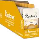 Applaws Natural Wet Cat Food in Topper, Limited and Natural Ingredients, High Protein with No Artificial Additives, Chicken Breast Bone Broth (12 x 3oz Resealable Spout Pouches) (EXP 10/25/27)
