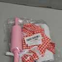 3 Pack Baby Photography Props, Baby Chef Hat Apron and Mini Silicone Rolling Pin for 8-24 Months, Newborn Photoshoots Posing Photo Accessories