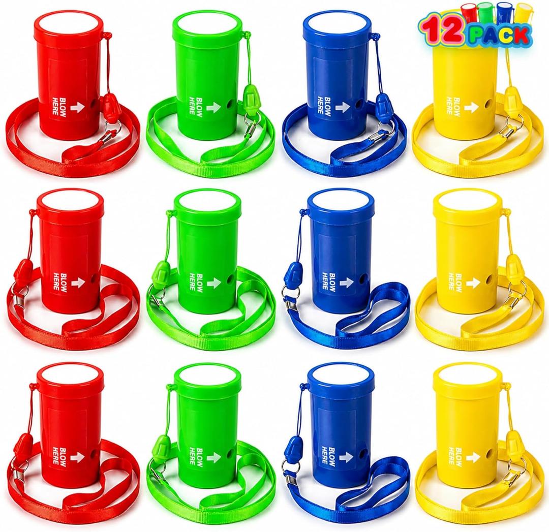 ArtCreativity 3 Inch Mini Air Horns - Pack of 12 - Noisemakers for Sporting Events, Parties, Celebrations, Fun Birthday Party Favors and Goodie Bag Fillers for Kids and Adults