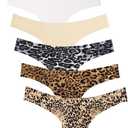 Wealurre Women's Microfiber Low Rise No Show Thong Pantie