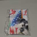 IVN 4th of July Garden Flag 12x18 Inch Double Sided Winter Schnauzer Dog with American Flag Scarf and Let It Snow Text Outdoor Yard Flag for Outside Home Front Door Lawn Porch Patio Welcome Decor