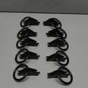 Eapele 10pcs Steel E-Track O Ring Tie-Down Anchors, Secure Cargo in Enclosed/Flatbed Trailers, Trucks, Load Limit of 1500lb(Black)