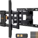 Perlegear UL-Listed Full Motion TV Wall Mount for 4290 Inch TVs up to 150 lbs, Pre-Assembled TV Mount with Tool-Free Tilt, Swivel, Extension, Max VESA 600 x 400mm, 12/16/18/24 Wood Studs, PGLF16