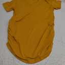 Bhome Maternity Shirt Short Sleeve Tshirt Summer Layering Pregnancy Tee Medium