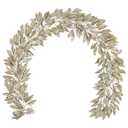 3 Pcs 6FT Christmas Garland Champagne Gold Glittered Artificial Magnolia Leaves for Mantle Christmas Tree Decorations Indoor Outdoor Hanging Garland Ornaments Garden Door Wall Window Stair Home Decor