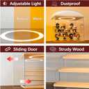 Acrylic Display Case with Adjustable LED Light, 6 L Tier Clear Display Box Dustproof Showcase for Action Figures, Collectibles and Mini Toys, Assembly Display Cabinet(Wood 19.7*12.6*16.5in)