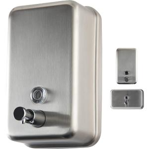 Commercial Soap Dispenser Wall Mount - Stainless Steel Wall Mounted Soap Dispenser for Bathroom - New Superior Design with Premium Anti-Leak Pump and Corrosion-Proof Lining - 37oz (1100ml) by EnBath