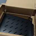 2U Server Rack Shelf, 14" Mounting Depth, Vented Rack Mount Shelf Cantilever Tray for 19" Equipment Racks and Cabinet, Weight Capacity 50lb, Black, 2PCS