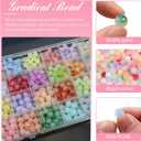 TOAOB 600pcs Glass Beads for Jewelry Making 24 Colors 8mm Round Crystal Gradient Beads Bracelet Making Kit for Necklace Jewelry Making and DIY Crafts