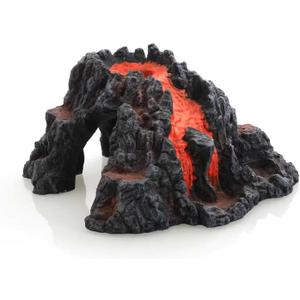 Aquarium Decorations Cave Fish Tank Accessories Volcano Decor (Large)