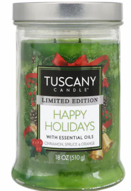 Tuscany Candle Limited Edition 18 0z Happy Holiday