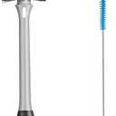 MOSOLAN 2-in-1 Bottle Brush with Straw Brush, Long Handle Water Bottle Scrubbing Brush, Built for Cleaning Sport Bottles, Baby Bottles, Water Bottles, Coffee Mugs, Wine Decanters, Flask, 1 Pack