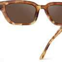WearMe Pro - Women's Polarized Rectangular Sunglasses, Narrow Acetate Frame, Durable 5-Barrel Hinges, Hand-Polished Finish