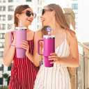 Stanley Cup Accessories Set,4 Pcs 0.4in Straw Cover,4 Pcs Handle Charms,2 Silicone Spill-Proof Stopper Set of 3 for Stanley Cup 2.0 40oz/30oz Tumbler