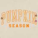 Pumpkin Shirts for Women Fall Season T-Shirt Halloween Thanksgiving Autumn Crewneck Tee (Beige, S)