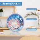 Roneenz Diamond Painting Kits Hanging Pendant, Seashell Hanging Diamonds Art kit for Adults, Special Shaped DIY 5D Art Window Decor, Home Garden Room Decor Gifts for Women and Girls