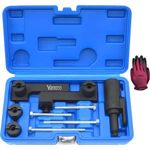 Camshaft & Crankshaft Timing Locking Tool Kit, Compatible with Volvo S40 S60 XC90 V70 S80 2.0 2.3 2.4 2.5 2.8 2.9T, 4 5 6 Cylinder Engine, Replace 9995452 9995451, with Case & Gloves