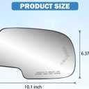 Exterior Passenger Side Heated Mirror Glass Replacement for 2003-2007 Cadillac Escalade, Chevrolet Avalanche, Silverado, Suburban, Tahoe, GMC Sierra, Yukon - Side View Convex Mirror with Turn Signal