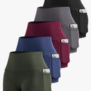 LZYVOO Biker Spandex Shorts Women, High Waisted Tummy Control Workout Yoga Shorts with Pockets M 