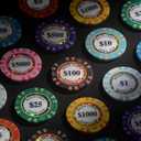 100 Piece Clay Poker Chips 14 Grams Heavyweight Clay Composite Casino 40mm Chips for Texas Holdem Game Night