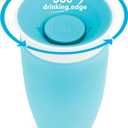 Munchkin Sippy Cups for Toddlers 1-3, Spill Proof Miracle 360 Cup, 10 Ounce, 2 Pack, Blue/Purple