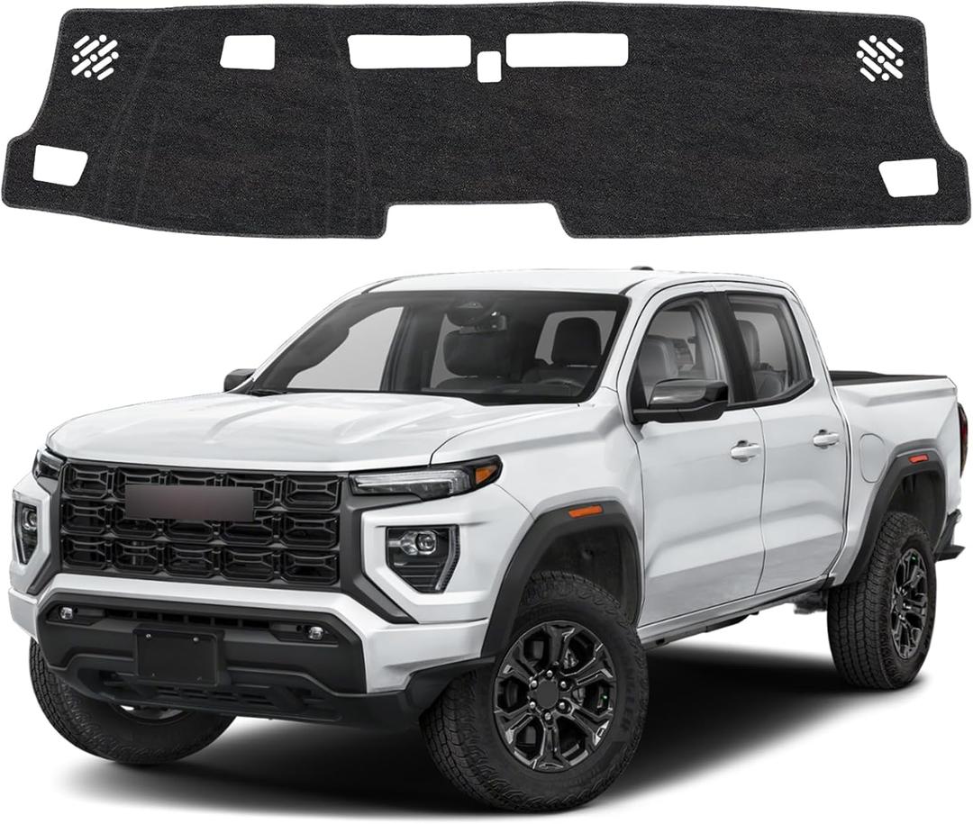 Dash Cover Mat for Chevy Chevrolet Colorado & GMC Canyon 2023 2024 2025 2026 Non-Slip Dashboard Cover Mat Sunshade UV Rays Protector Interior Accessories
