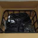 Bike Basket Rear, Large Bicycle Basket with Cargo Net, Liner and Waterproof Cover for Electirc Bike, Ebike and Bikes, Large Capacity Wire Bakset
