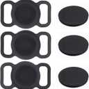 Waterproof Airtag Holder for Dog Collar, 3 Pack Silicone Soft Full-Body Covered Anti-Lost Protective Dog Collar with Airtag Holder, Lightweight Airtag Case Fits <1" Width Collar