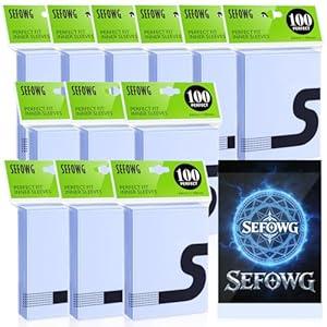 1200 Pack Card Sleeves, Perfect Fit Inner Sleeves Ideal for Double-Sleeving, Crystal Clear Trading Card Sleeve for MTG, PKM, TCG, Compatible with Matte MTG Card Sleeve