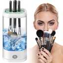 Electric Makeup Brush Cleaner Machine, 7000 RPM Deep Clean for All Make up Brush Types, Automatic Beauty Tool for Home & Travel, Ideal Gift for Women Wife Girlfriends (Transparent)