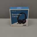 AOC Wireless Headset with Mic for Work, Bluetooth 5.4 Headphones with Noise Canceling Microphone, USB C, 30H, Clear Calls & Mic Mute for PC, Laptop, Cell Phones, Zoom - Black