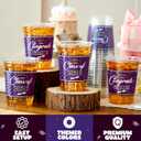 JOYIN 100 Pcs 16oz Graduation Party Plastic Cups (Purple), PET Cup Tableware Bulk for Class of 2026 Graduates, Grad Disposable Cups for 2026 High School College Graduation School Grad Party Supplies