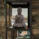 Leekung Buddha Statue for Home Decor,Buddah Statute Zen Decoration,Meditation Buddha Decor Brown 7 inch