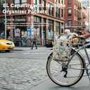 TOURBON Canvas Clip-On Quick-Release Bike Panniers Women's Shoulder Tote Bag