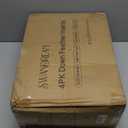 Feather Throw Pillow Inserts Set of 4, Soft Fluffy Square 20 x 20 Inches Decorative Pillow Insert, Feather and Down Euro Pillows for Bed, Couch and Cushion