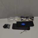 livho High Tech Blue Light Glasses - Advanced 99% Blue Light Blocking Computer Glasses - Anti Eyestrain & UV Glare Protection (*B1 Light Black+clear)