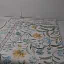 Lahome Light Blue Bedroom Rug 8x10 Under Bed, Boho Washable Rugs for Living Room Nursery, Soft Wool Vintage Low Pile Carpet for Dining Room Girls