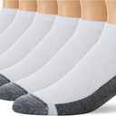 Hanes Men's Socks, Max Cushioned Low Cut Socks, 6 and 8-Pack (White)
