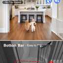Betertek 45-80" Extra Wide Baby Gate for Large Openings-No Bottom Bar&Extra Wide Walk Thru Door, Chew&Impact Resistant Metal Heavy Duty Dog Gate, Hardware Mount Safety Indoor Extra Long Pet Gate