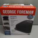 George Foreman 4-Serving Removable Plate Electric Grill and Panini Press, George Tough Non-Stick Coating, Drip Tray Catches Grease, Black