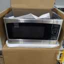 GE Countertop Microwave Oven,1, 200-watt Capacity, 2.0 Cubic Ft., 8 Auto Setting Cooking Settings, Child-Lock Technology, Kitchen Essentials for the Countertop, Dorm Room or Apartment, Stainless Steel