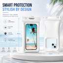 NEPHI IPX8 Floating Waterproof Phone Pouch 2 Pack-Up to 8.0"Floating Phone Case for iPhone Andriod, Dry Bags for Vacation Beach Pool Kayak Cruise Travel Essentials (Black White 2 Pack)