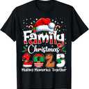 Family Christmas 2025 T-shirt 3 Pcs 2XL, M, S Black