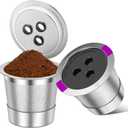 Reusable K Cups for Ninja Dual Brew Coffee Makers CFP201, CFP300, CFP301, CFP305, CFP400, CFP451, and CFP307 (2 pack)