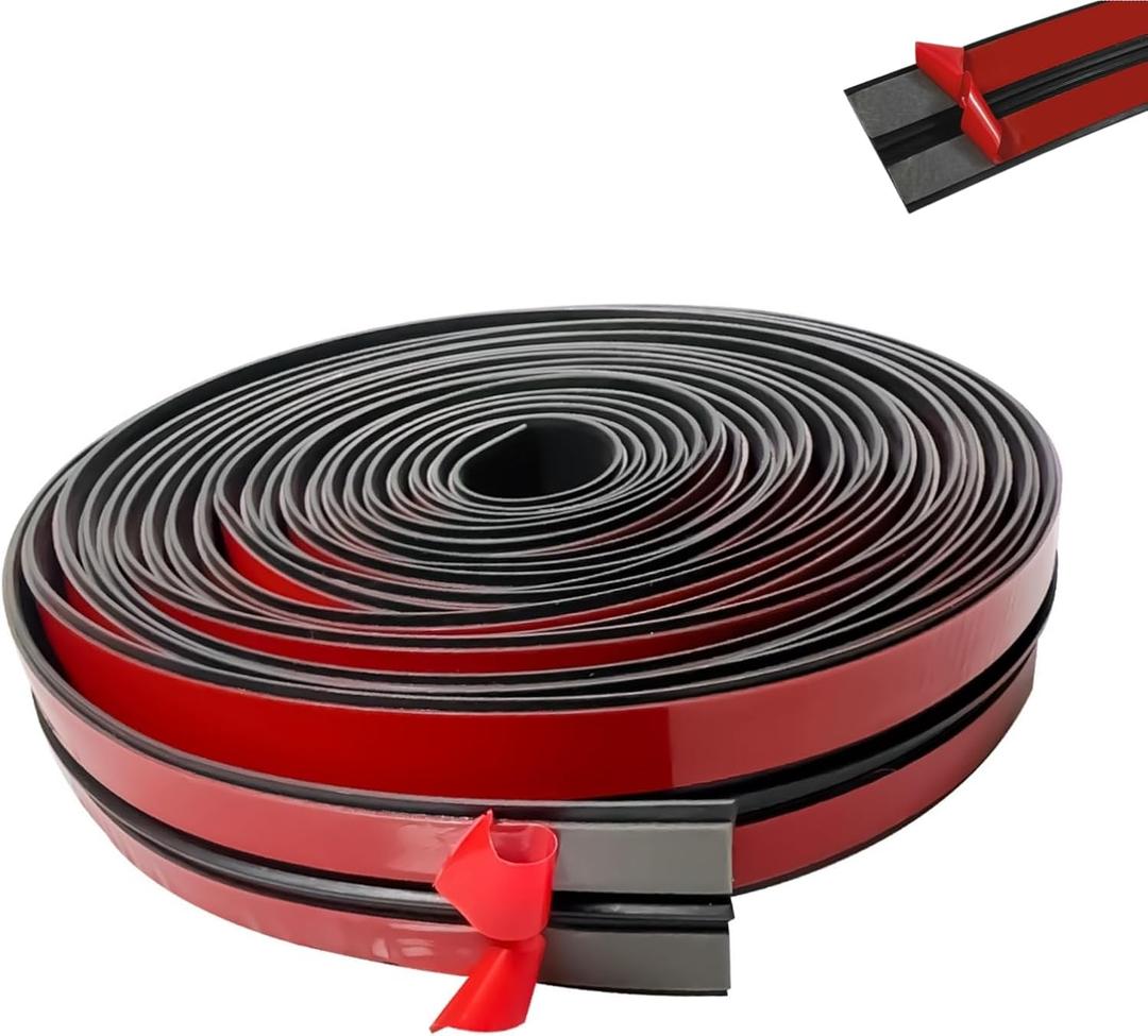 16.4Ft T Shape Sunroof Sealing Strip Windshield Rubber Seal Car Weather Stripping Trim for Car Front Rear Windshield, MoldingTailgate Adhesive Rubber Seal Strip (30mm)