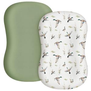 CroBlissful 2 Pack Mallard Duck Baby Lounger Cover Stretchy and Soft Infant Lounger Cover Breathable and Soft Baby Nest Slipcover for Boys Girls