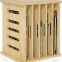 6 Tier Wooden Tray Dividers for Cabinets, Baking Cookie Sheet Organizer, Vertical/Horizontal Cabinet Dividers for Pots, Cutting Board, Pans, Kitchen Organizers and Storage